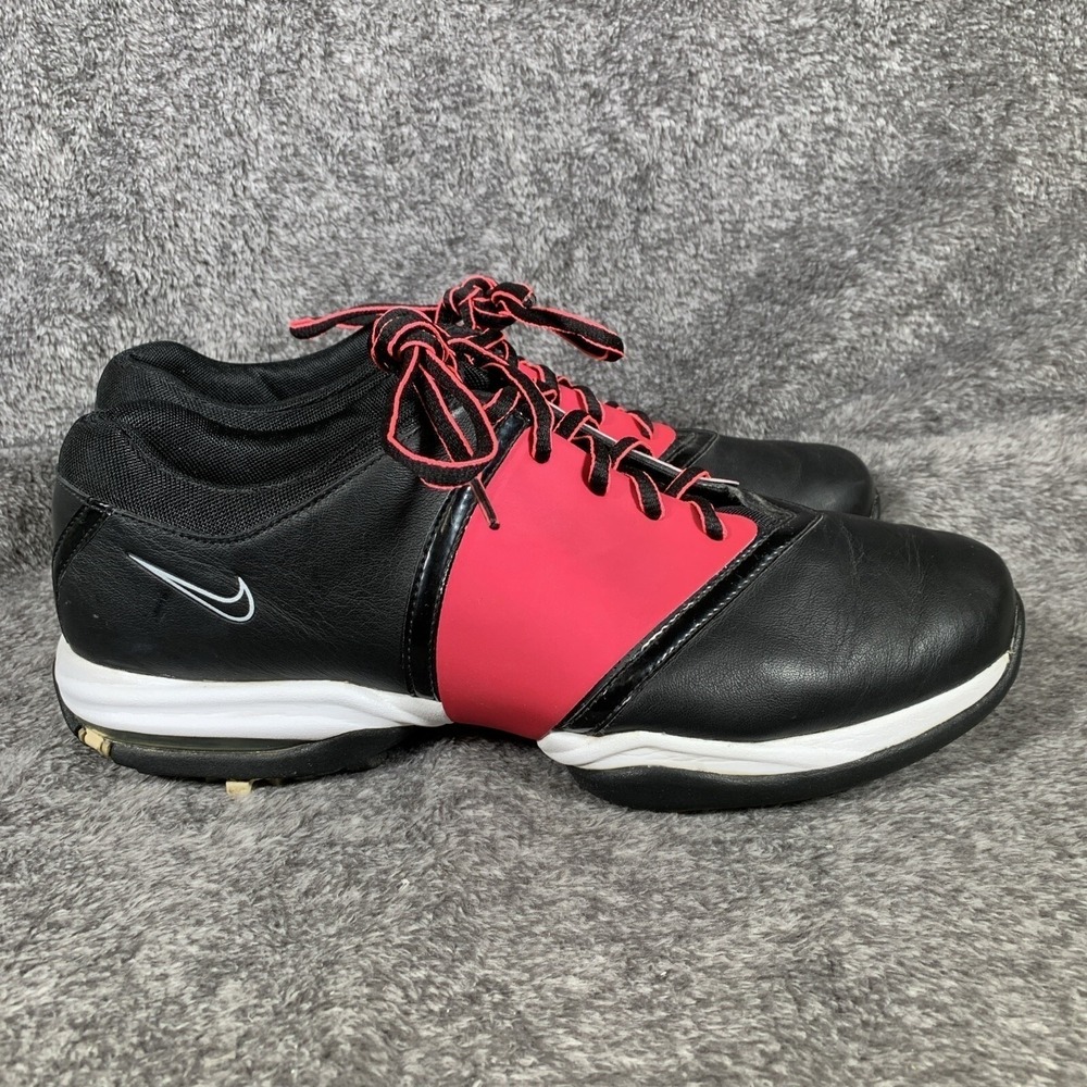 Nike Air Golf Shoes Women's 10 Black Pink Athletic Spiked 418382-010 - Picture 5 of 13